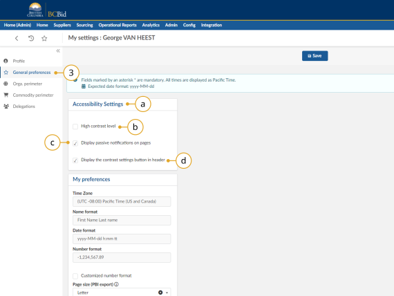 BC Bid Buyer Guide Accessibility Features Step 3