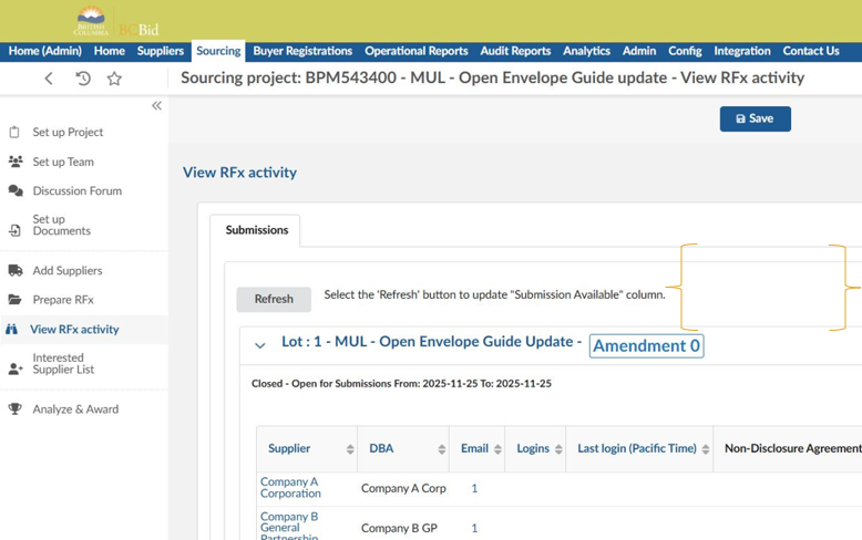 Remove temporary seal button has disappeared