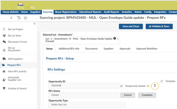 Opportunity is now sealed