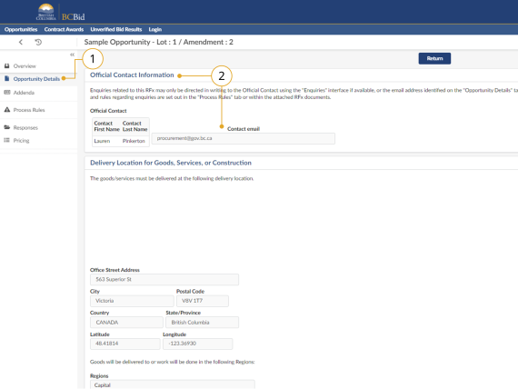 Showing the Opportunities page layout