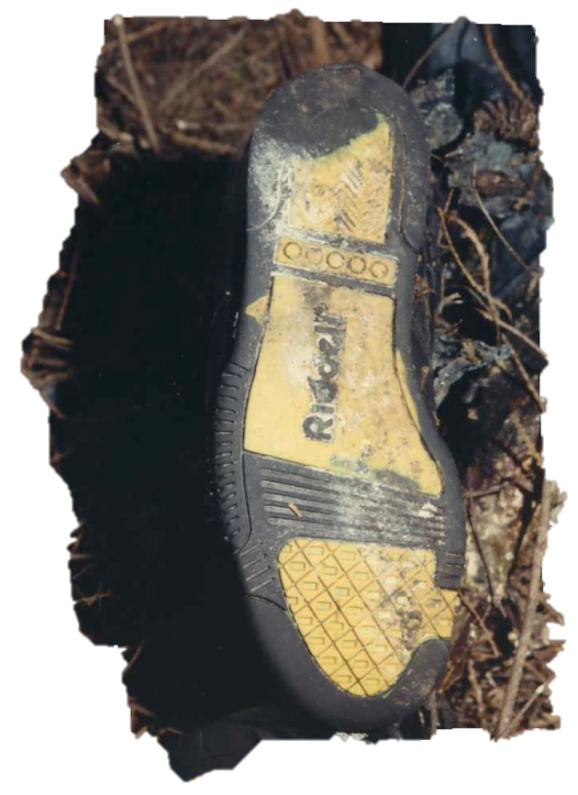 Unidentified person's shoe sole