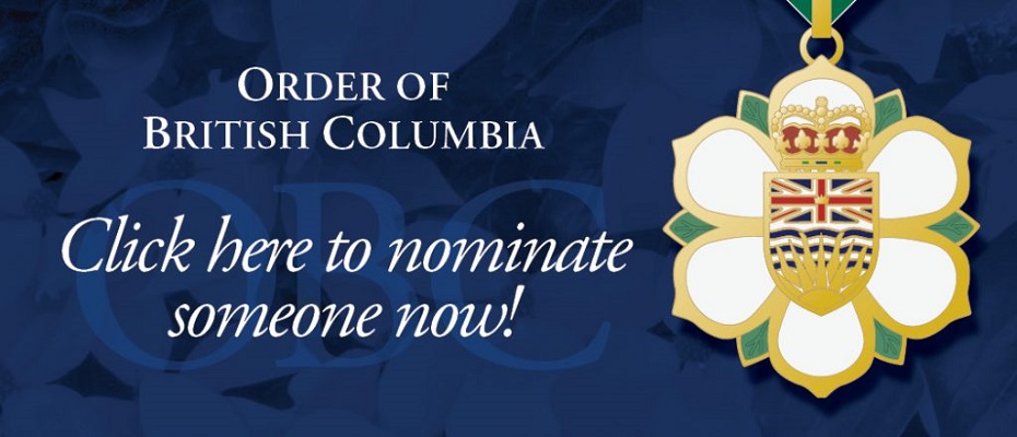 Nominate someone for the Order of B.C.