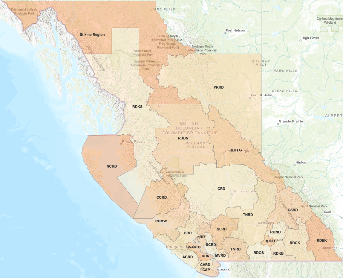 Political Map Of British Columbia