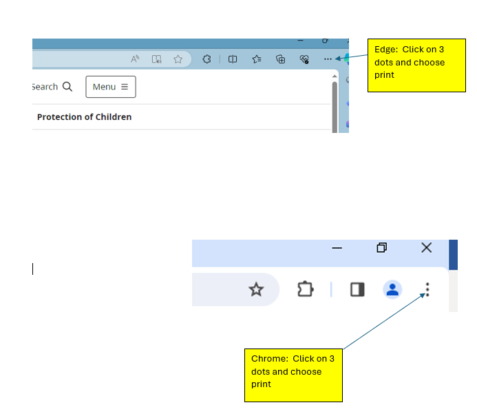 This picture explains how to print information on a webpage