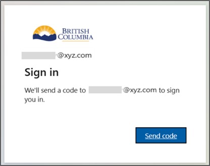 Select "Send Code" Select "Send Code"