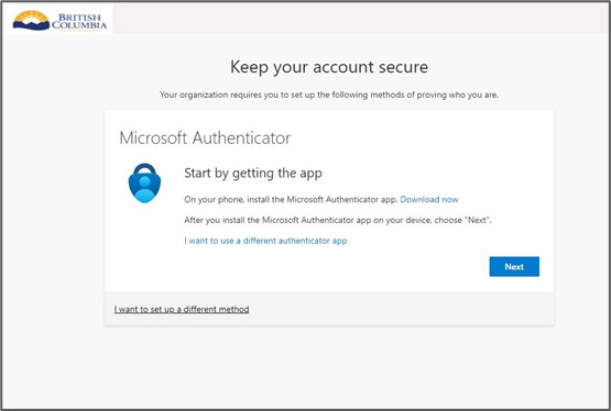 Set up Microsoft Authenticator app Set up Microsoft Authenticator app
