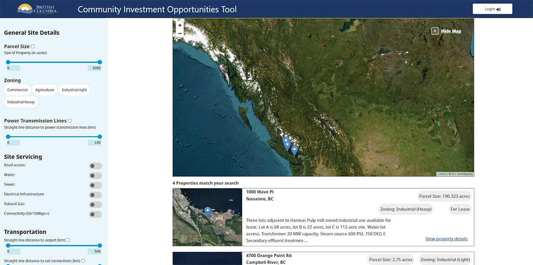 The Community Investment Opportunities Tool (CIOT) map