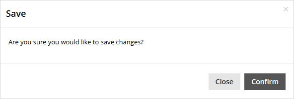 Save confirmation box