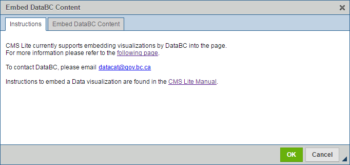 data visualization instruction tab