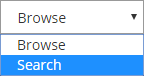 browse drop-down list