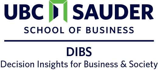 Logo with UBC Sauder School of Business along the top with Decision Insights for Business and Society beneath separated by a thin line