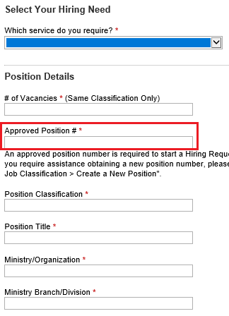 Hiring Request Form