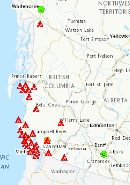 Figure 1: WCDA stations in BC