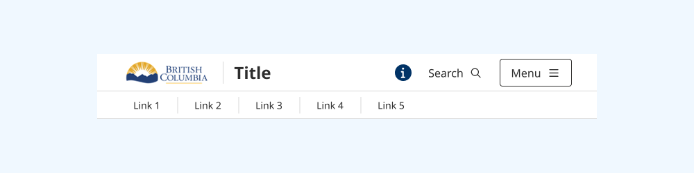 An illustration of the header and subheader components