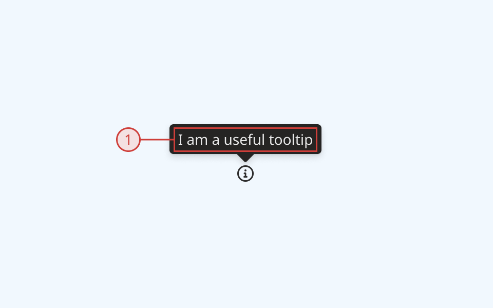 An annotated diagram of the tooltip component