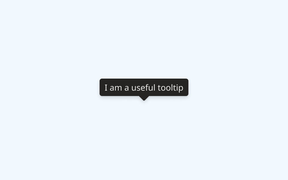 An annotated diagram of the tooltip component's behaviour