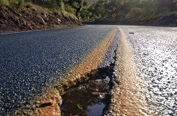 image with pothole in road