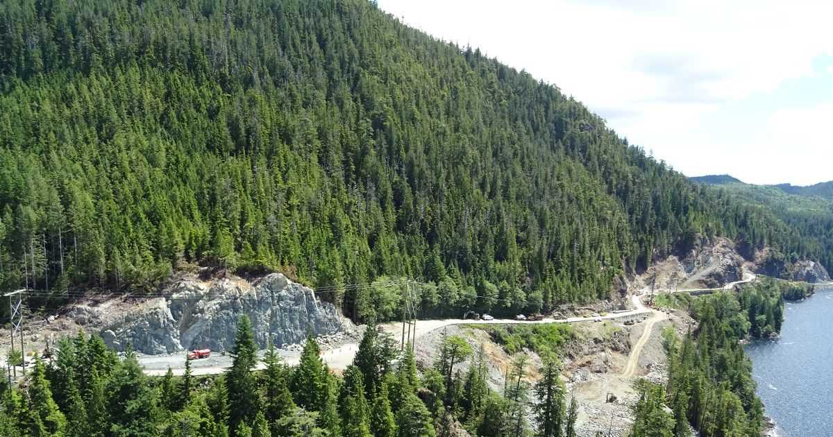 Photo of Highway 4 - Kennedy Hill Safety Improvement Project location south of Port Alberni