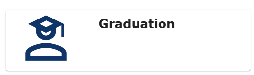 Graduation button showing an icon of a person wearing a graduation cap, labeled ‘Graduation