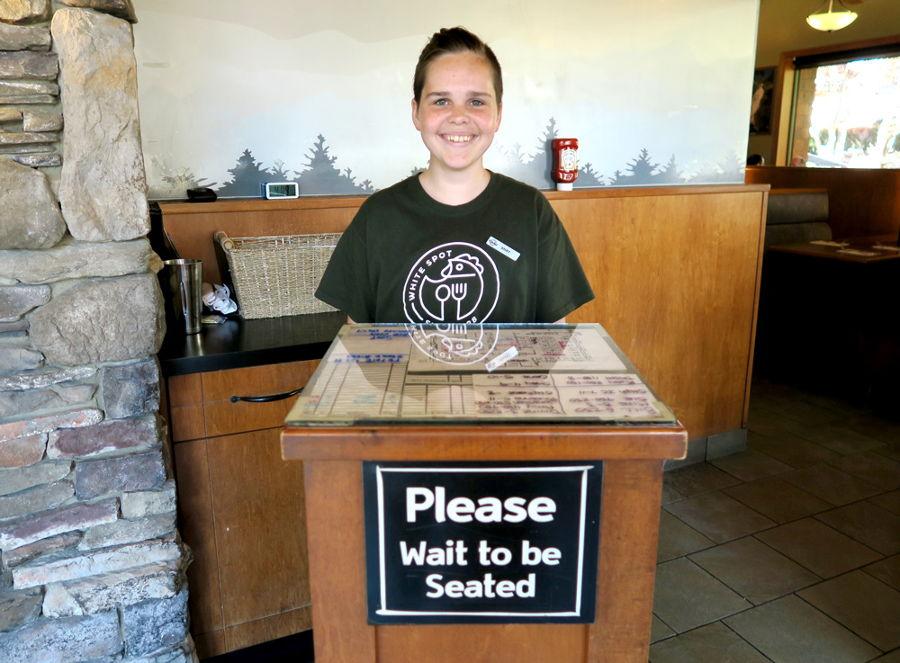 Greeter at the front of a restaurant