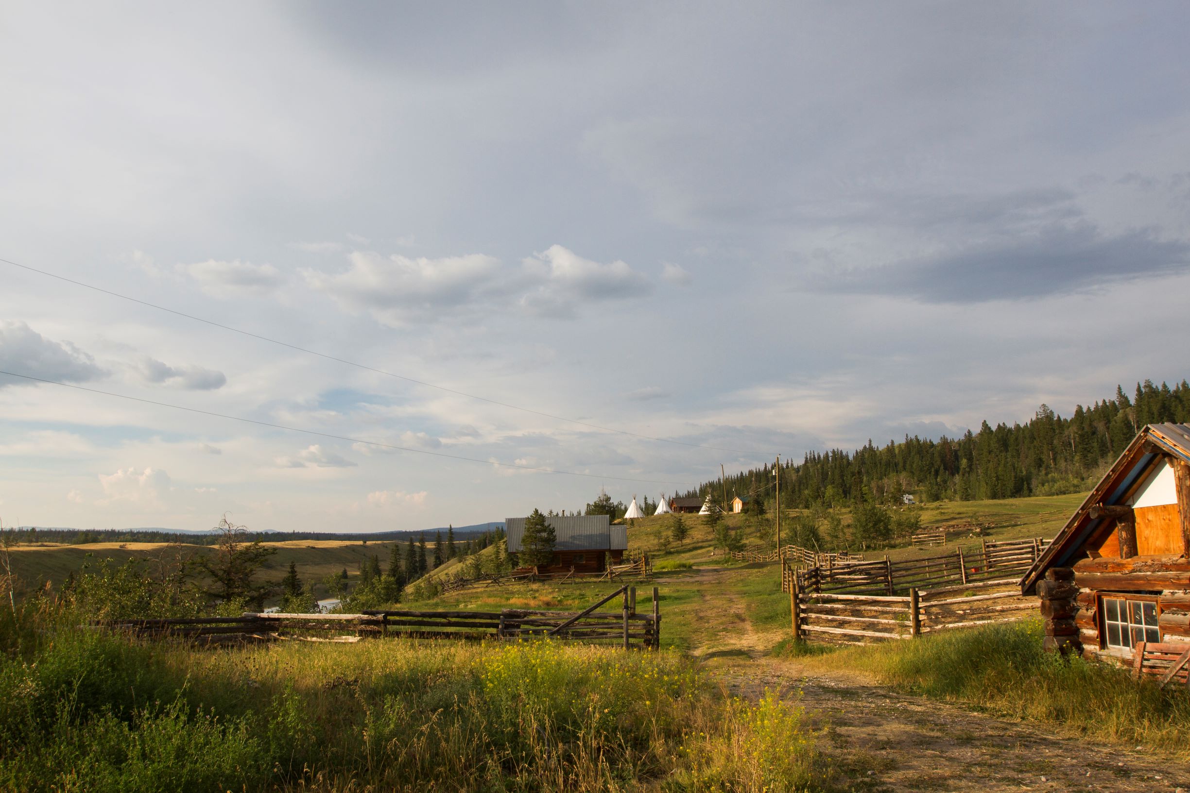 Landscape of rolling hills