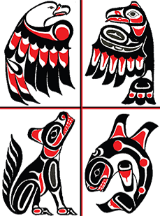 Logo of the First Nations community of Klemtu in the heart of the Great Bear Rainforest