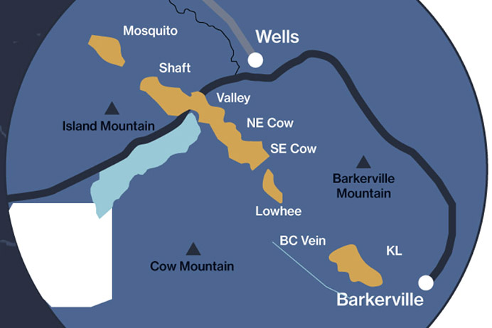 Cariboo Gold Mine project map (Source: Osisko Gold)