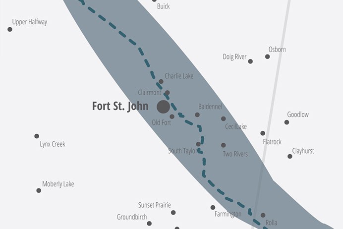NEBC Connector project map (Source: NorthRiver Midstream)