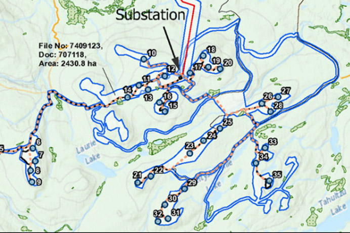 Ni Ti Mountain project map (Source: Innergex)