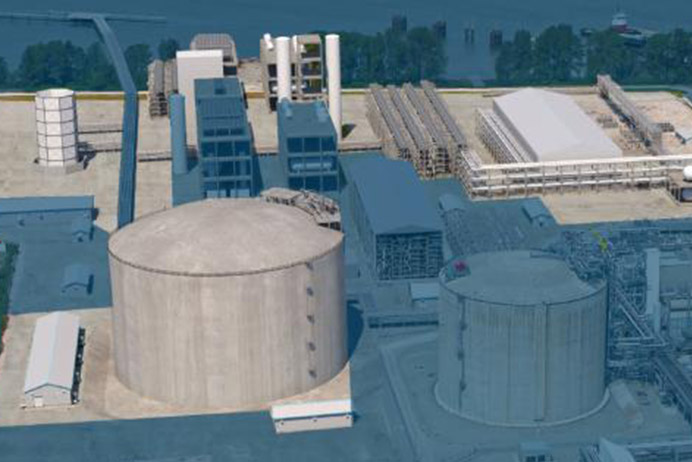 Rendering of proposed Tilbury Phase 2 LNG Expansion project (Source: FortisBC)