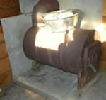 A barrel stove