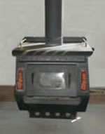 A free-standing stove