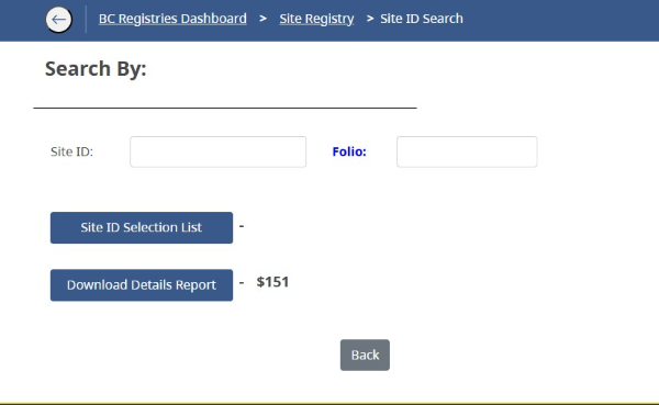 Site Details Report