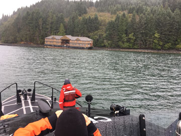 Barge is grounded near Village of Queen Charlotte