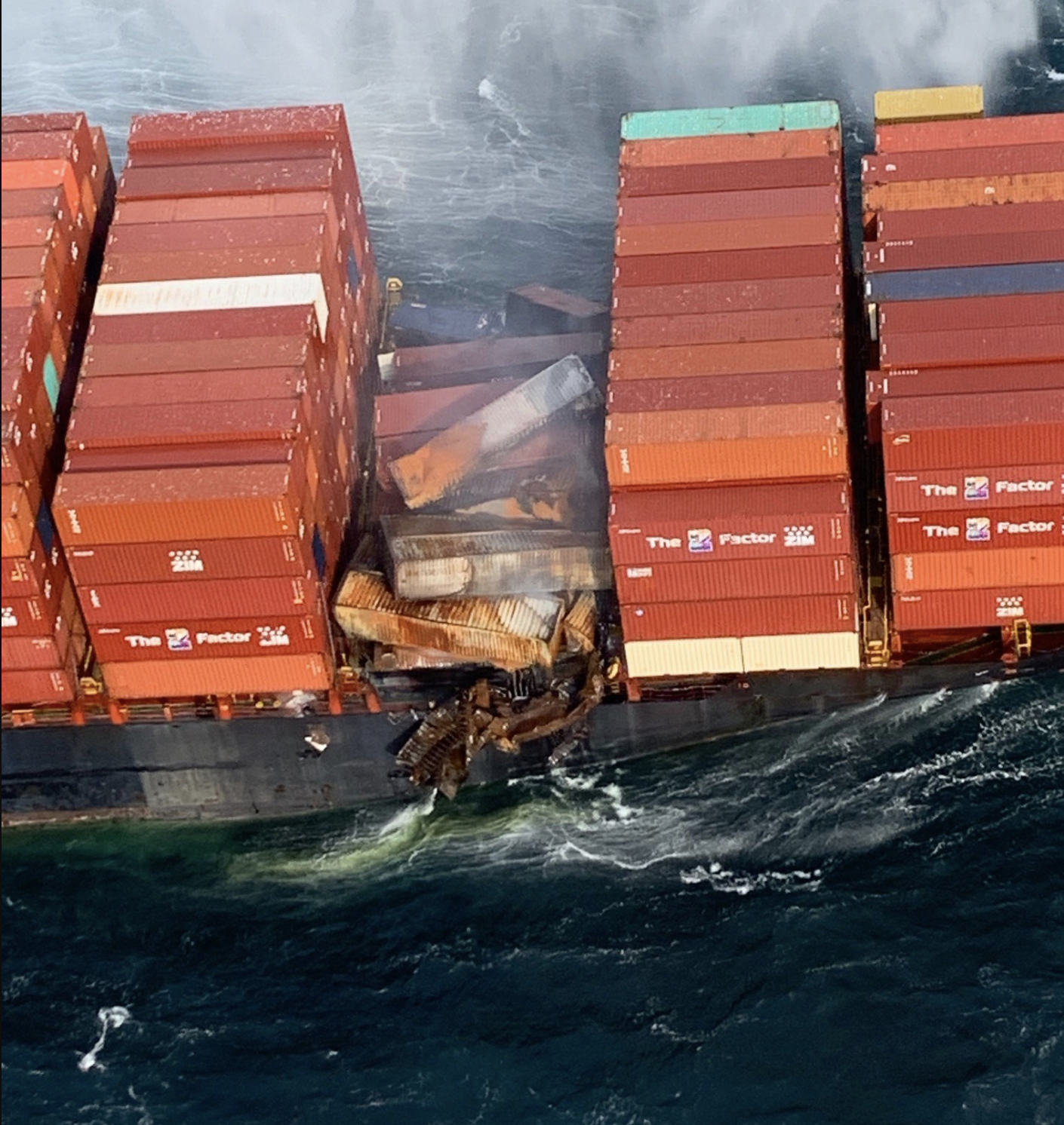 Damaged containers
