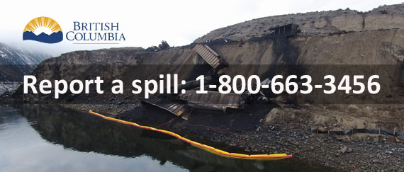 Report a Spill at 1-800-663-3456