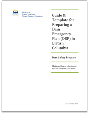 Dam Emergency Plan template cover