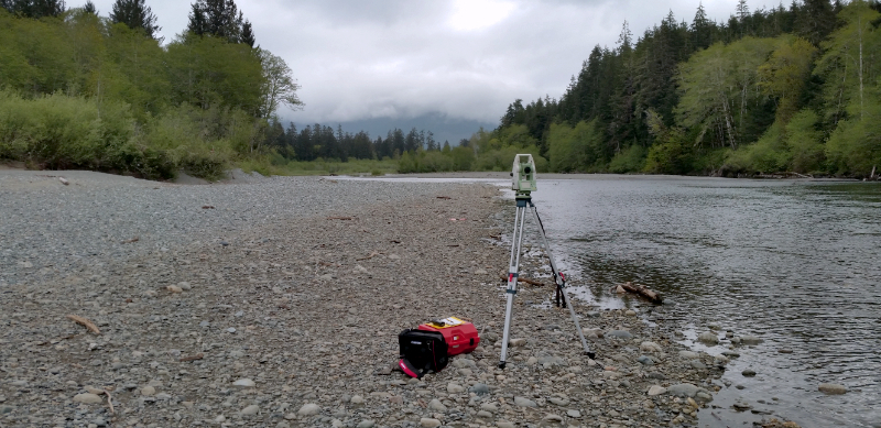 Surveying channel cross section