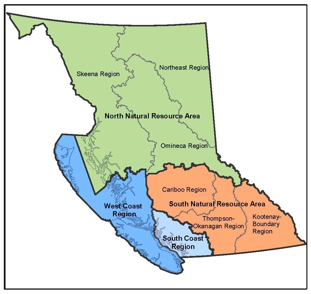 Map of contact regions