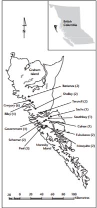 Queen Charlotte Islands FFIP map