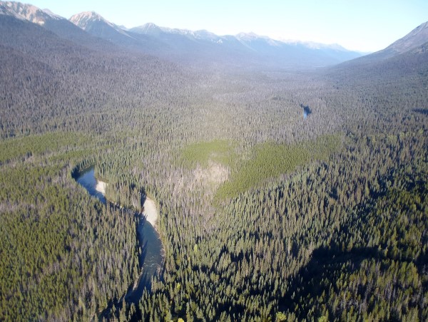 The Omineca River whose name is adapted from the Tse'khene name ‘Ow Mani Gàh’ meaning ‘Sluggish River’