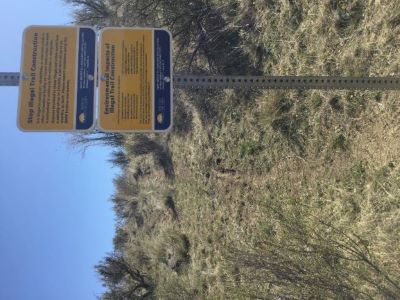 New trail signage put up in an effort to stop unsanctioned trail building