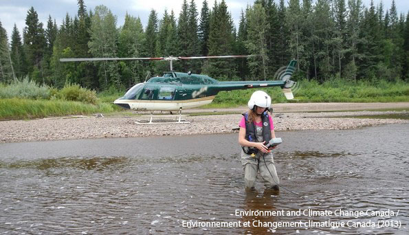 Sampling the Petitot River - Environment and Climate Change Canada / Environnement et Changement climatique Canada (2013)