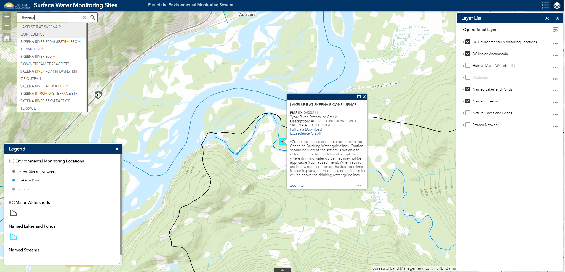 Image of Surface Water Monitoring Sites