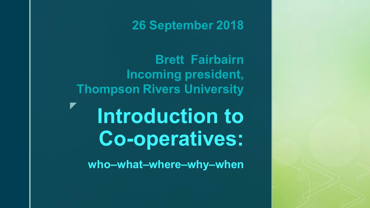 Introduction and overview of cooperatives in agriculture presentation title slide