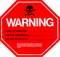 Pesticide Re-entry Warning Sign