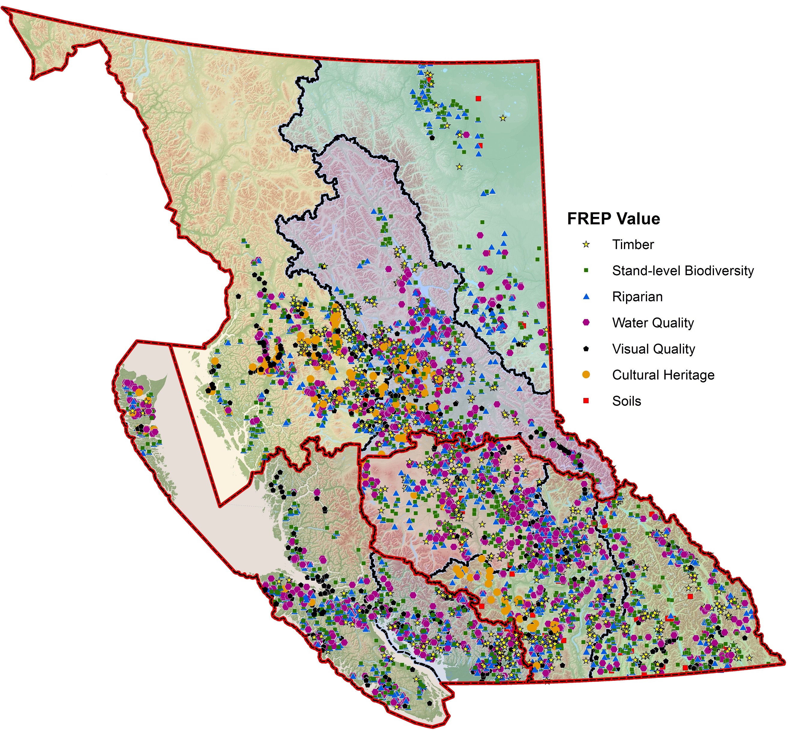 Bc Natural Resources Map Forest And Range Evaluation Program (Frep) - Province Of British Columbia