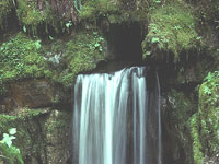Water falling in a karst environment