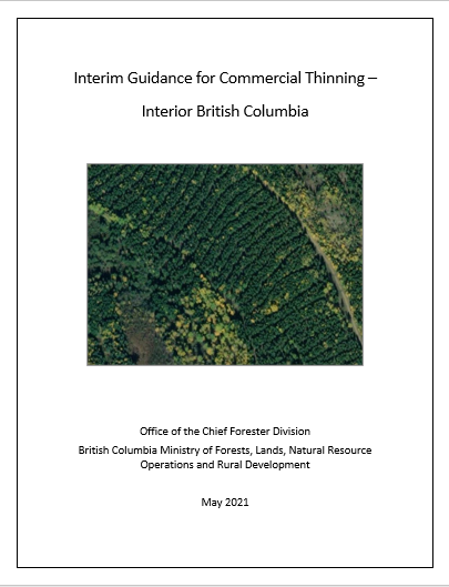 Interim Guidance for Commercial Thinning document