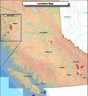 Map of Cascadia Timber Supply Area